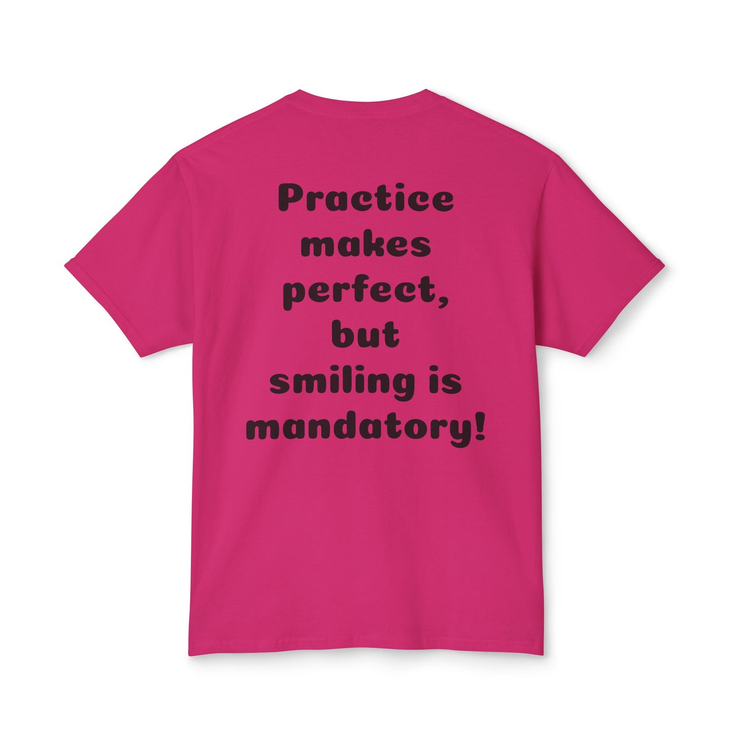 Unisex Motivational T-Shirt - "Smile! Repeat! Practice!" -12
