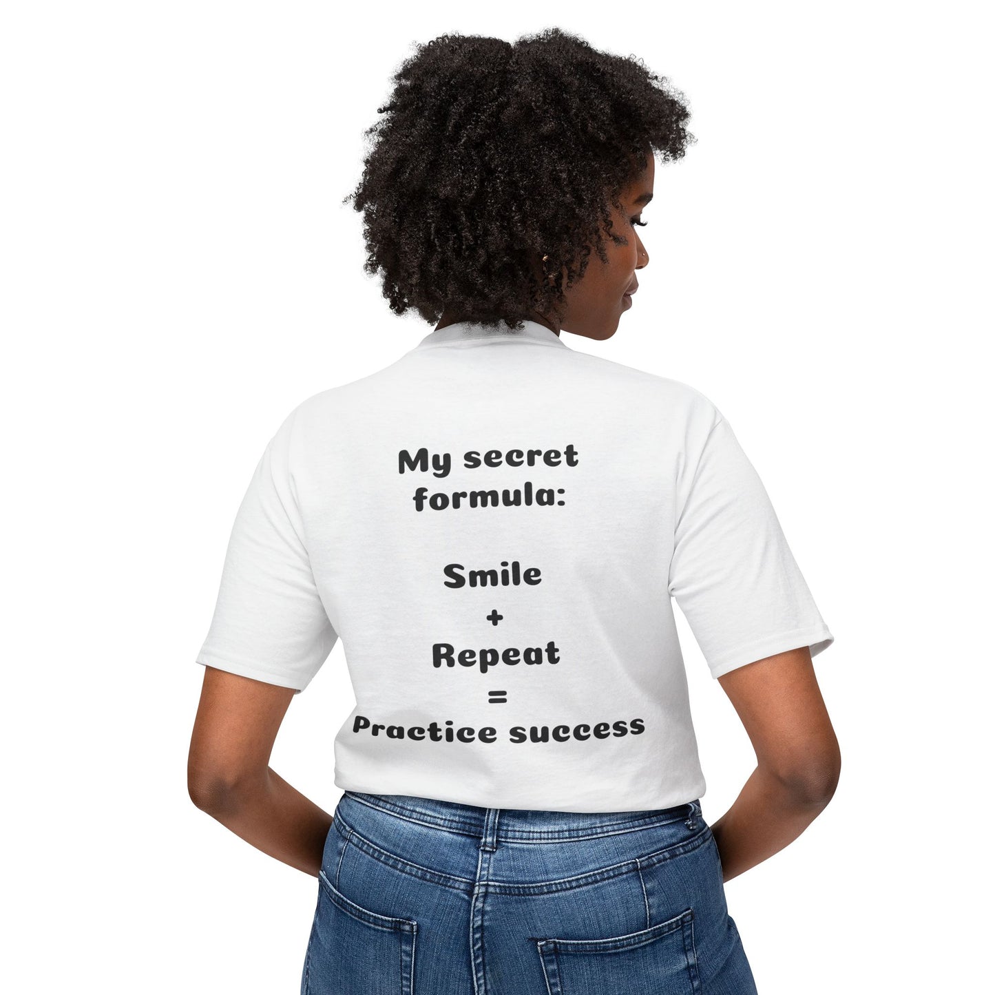 Unisex Motivational T-Shirt - "Smile! Repeat! Practice!" - 3
