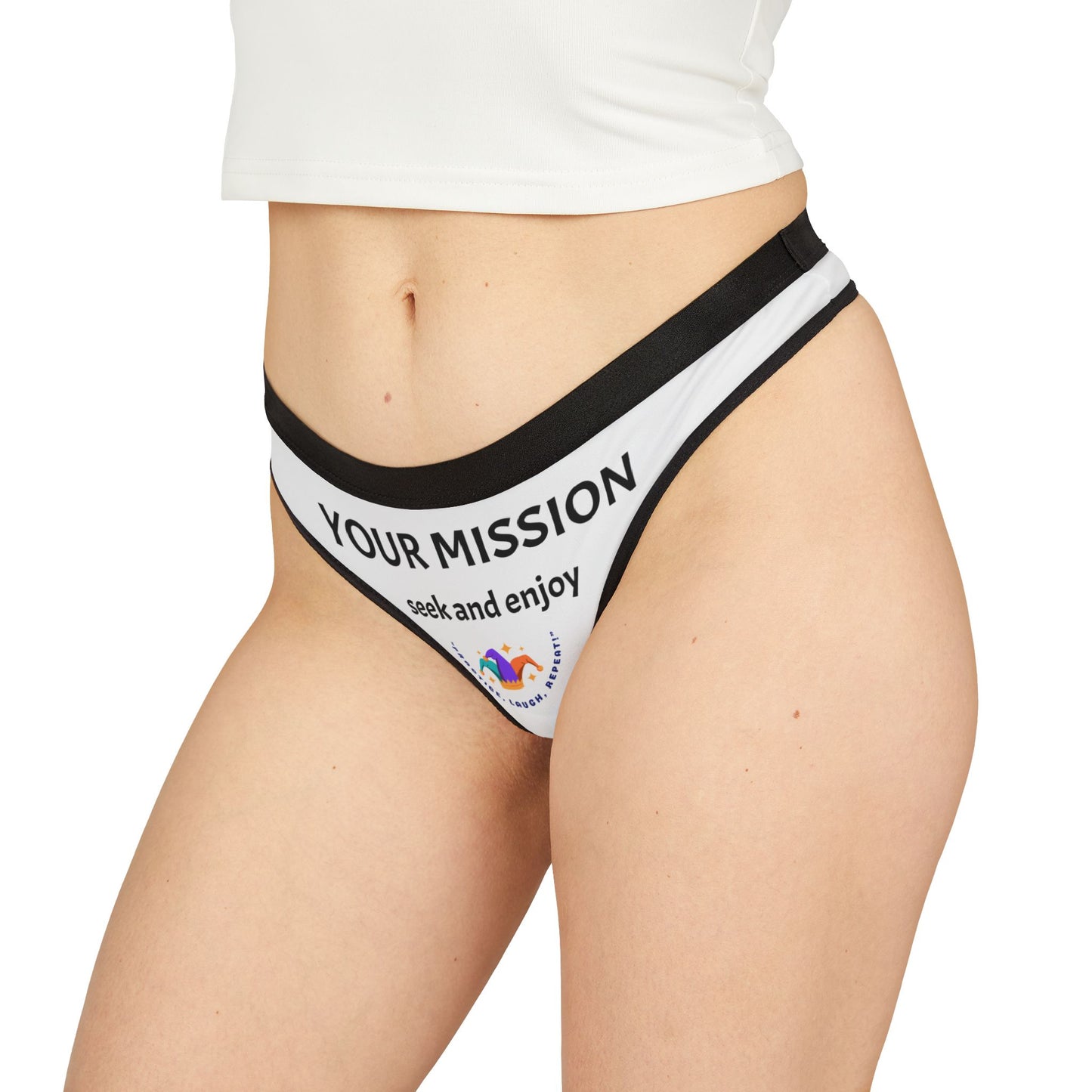Your Mission Women's Thongs - Playful white Lingerie for Comfort and Confidence - 1