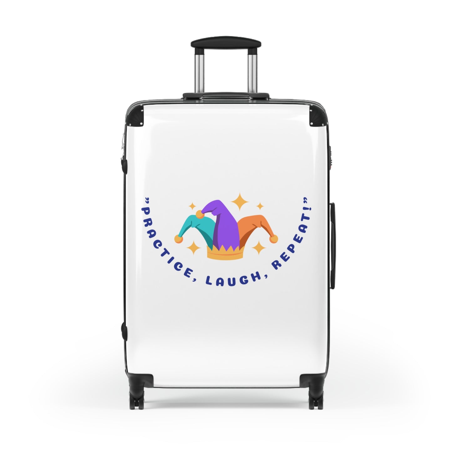 Playful Travel Suitcase - "Practice, Laugh, Repeat!" Design