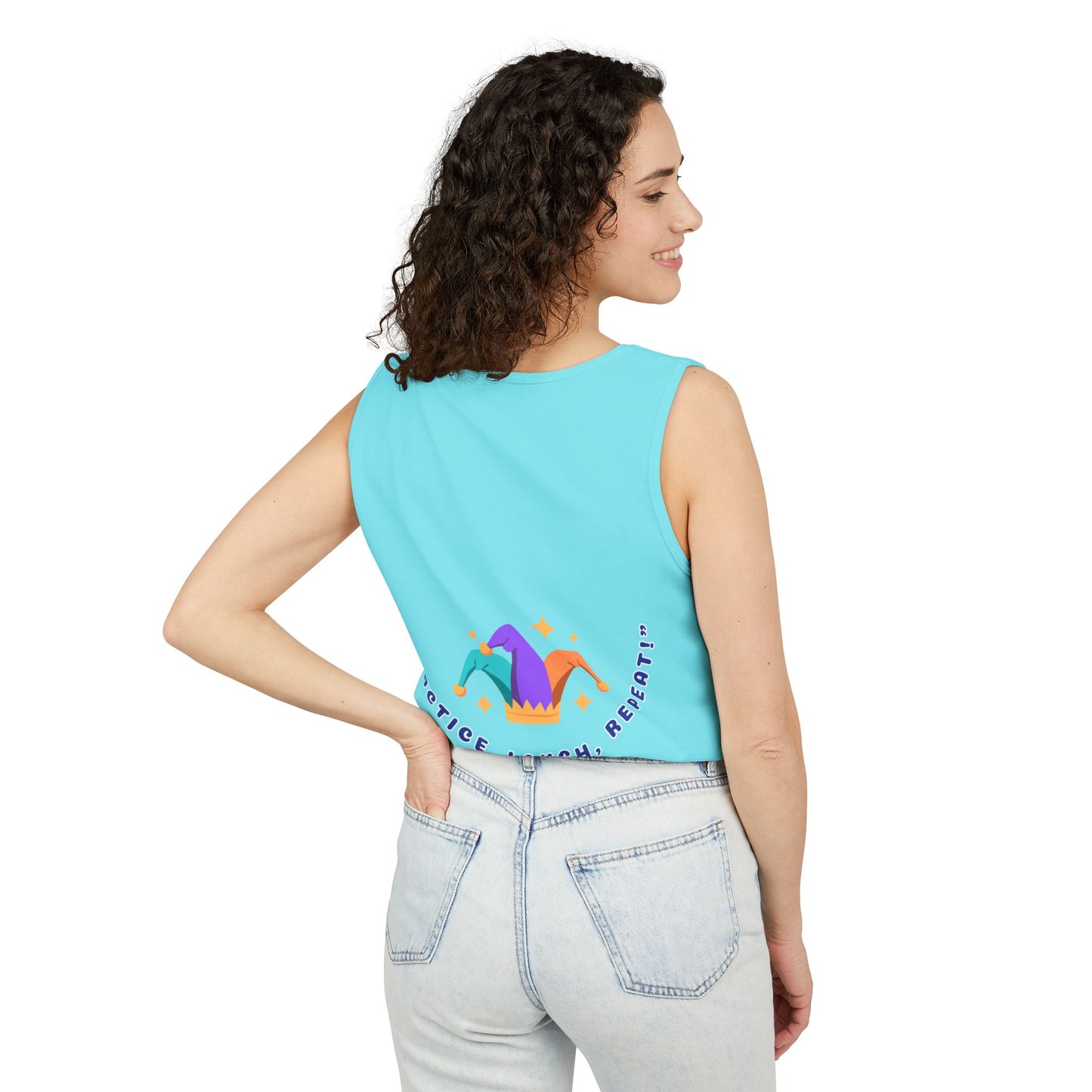 Practice Laugh Repeat Tank Top - Unisex Garment-Dyed Summer Tee