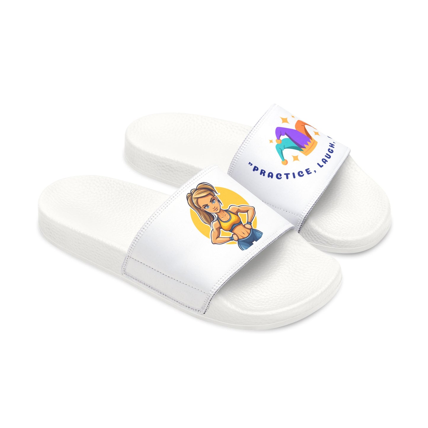 Fun Womens Removable-Strap Sandals with Colorful Design - Perfect for Summer & Vacations