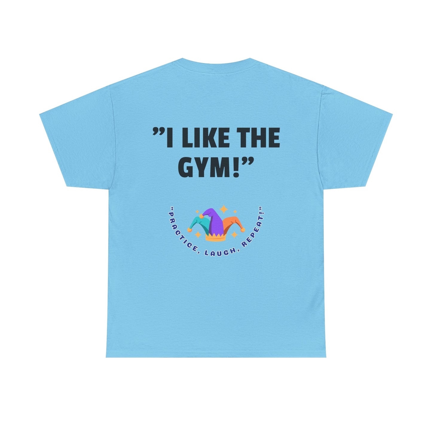 Funny Polyester Tee, Humorous Graphic T-Shirt, Joke Tee, Sarcastic Shirt, Laugh Tshirt - 'Practice, Laugh, Repeat'