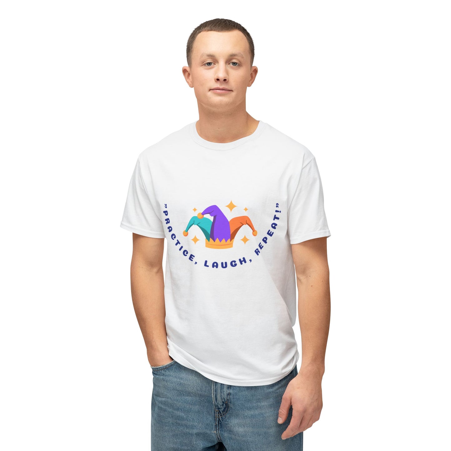 Unisex Motivational T-Shirt - "Smile! Repeat! Practice!" - 3