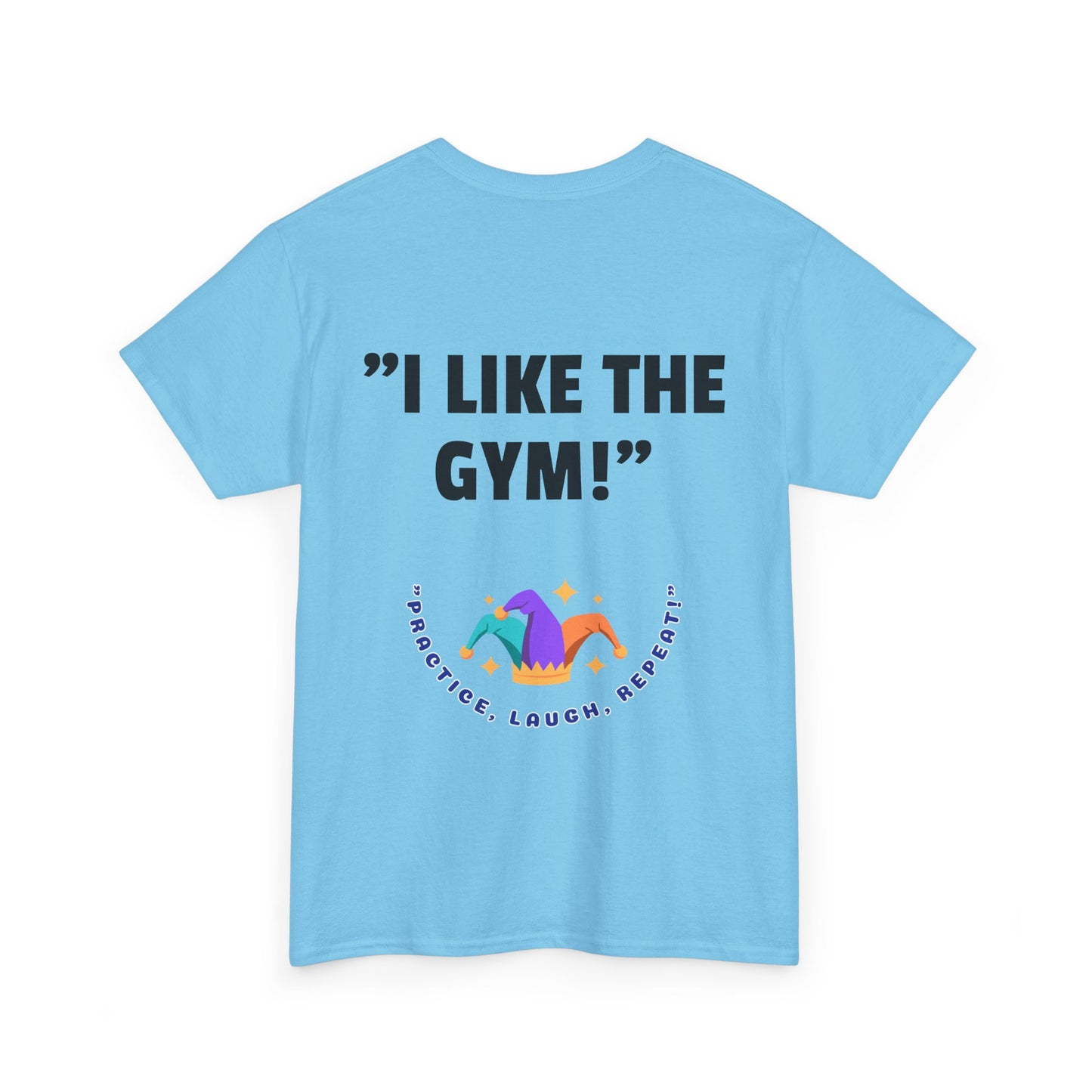 Funny Polyester Tee, Humorous Graphic T-Shirt, Joke Tee, Sarcastic Shirt, Laugh Tshirt - 'Practice, Laugh, Repeat'