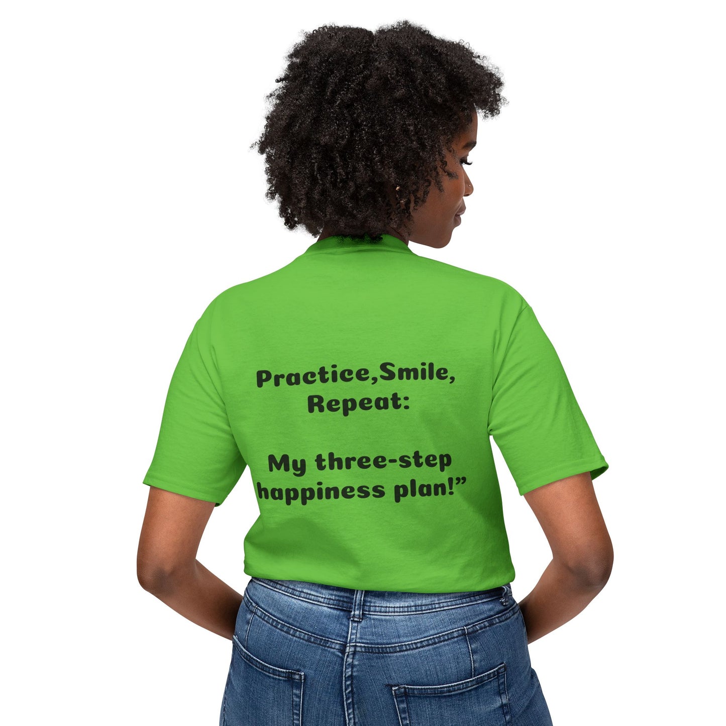 Unisex Motivational T-Shirt - "Smile! Repeat! Practice!" - 6
