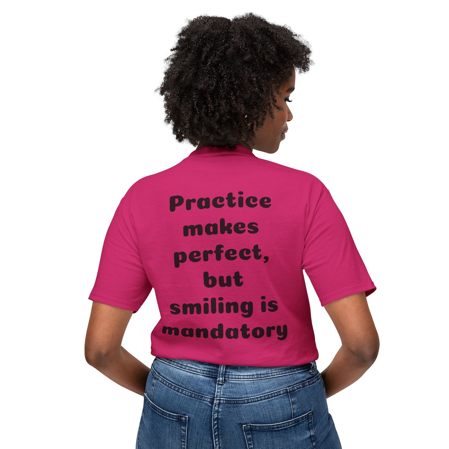 Unisex Motivational T-Shirt - "Smile! Repeat! Practice!" - 2