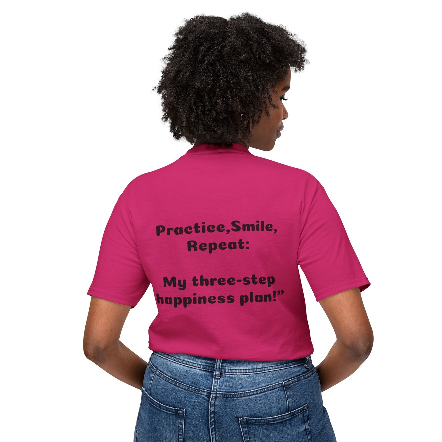 Unisex Motivational T-Shirt - "Smile! Repeat! Practice!" - 6