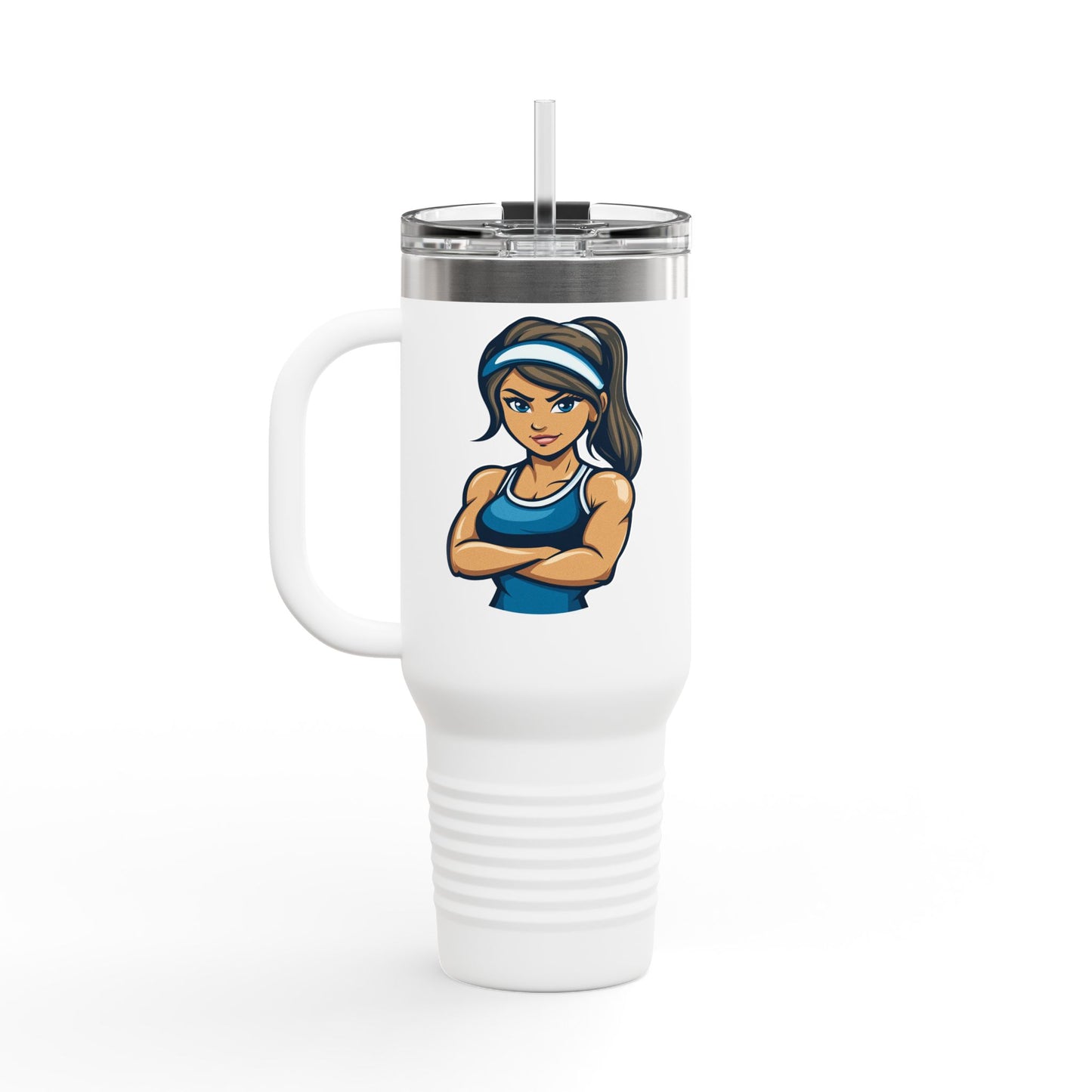 Inspirational Insulated Travel Mug - 40oz - Practice, Laugh, Repeat
