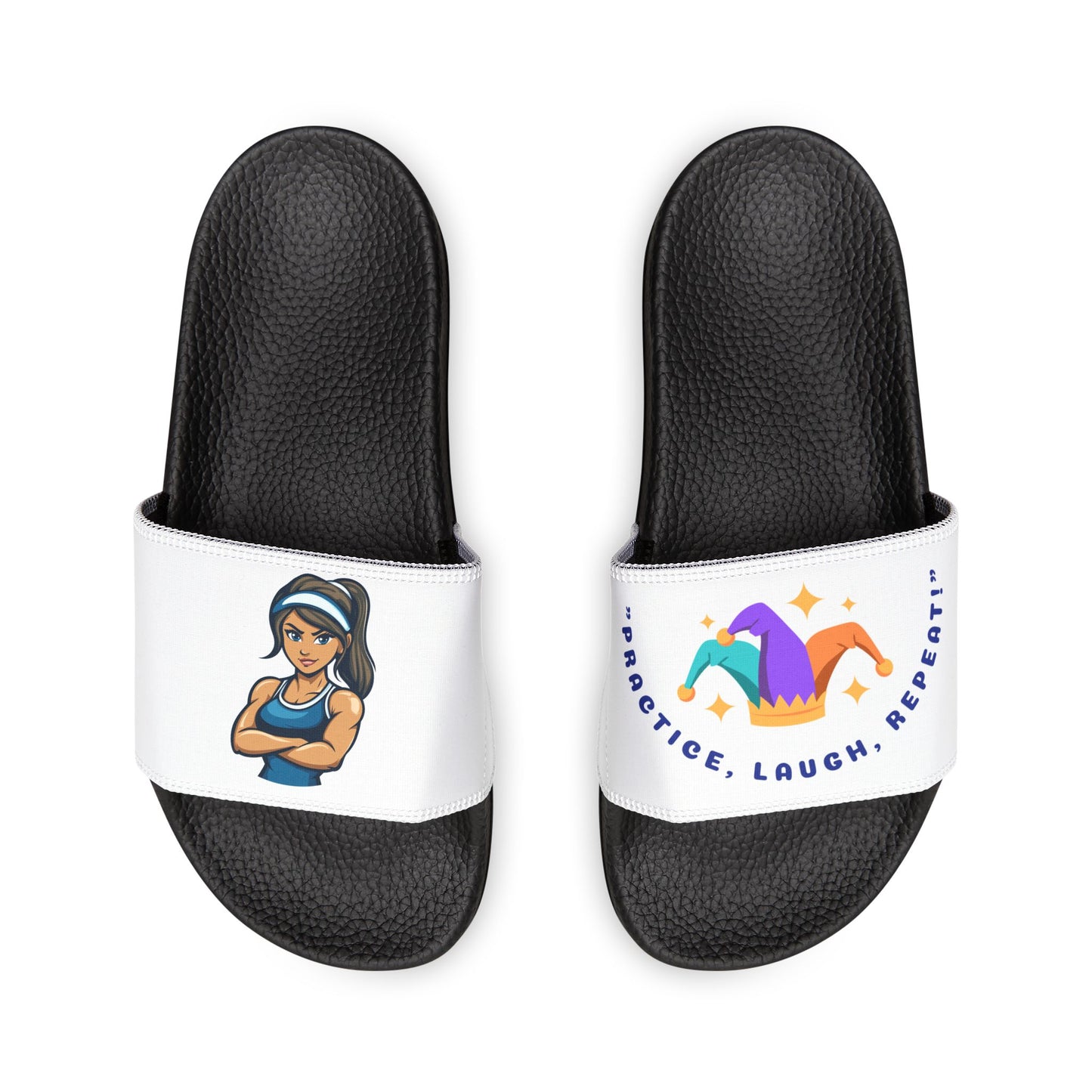 Fun Womens Removable-Strap Sandals with Colorful Design - Perfect for Summer & Vacations