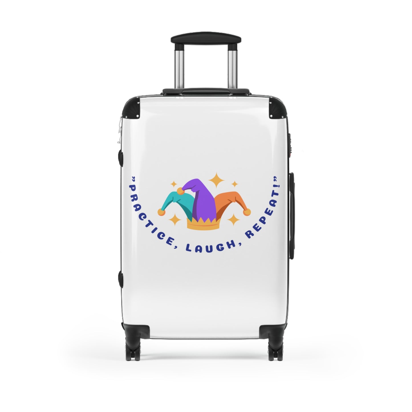 Playful Travel Suitcase - "Practice, Laugh, Repeat!" Design