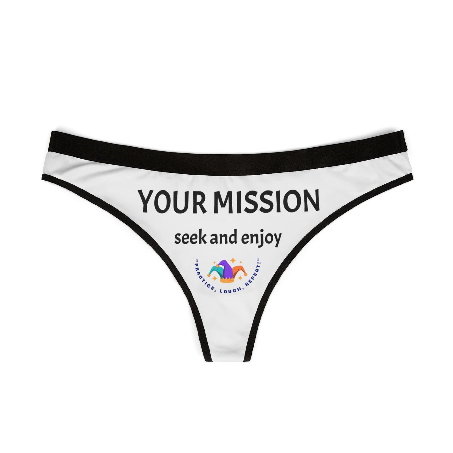 Your Mission Women's Thongs - Playful white Lingerie for Comfort and Confidence - 1