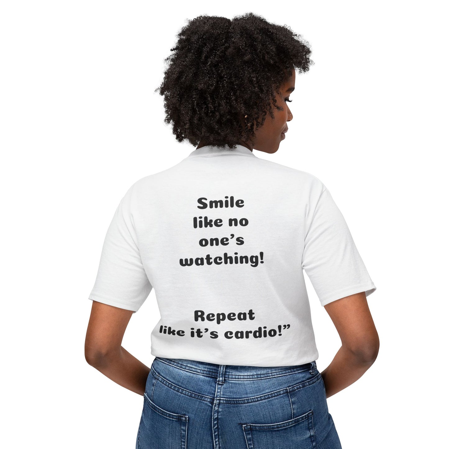 Unisex Motivational T-Shirt - "Smile! Repeat! Practice!" - 4