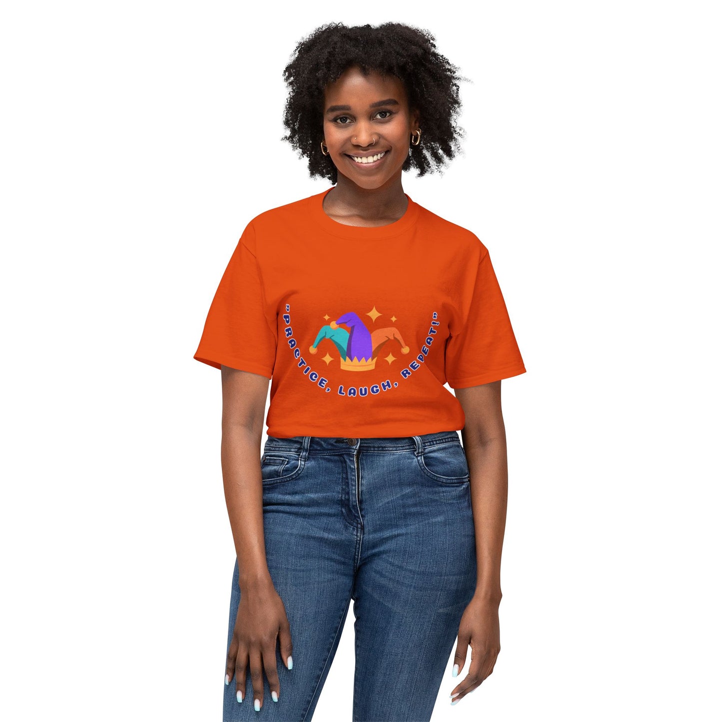 Unisex Motivational T-Shirt - "Smile! Repeat! Practice!" - 4