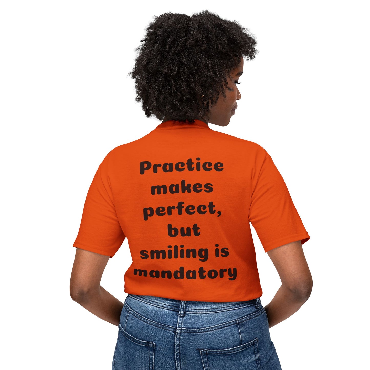 Unisex Motivational T-Shirt - "Smile! Repeat! Practice!" - 2