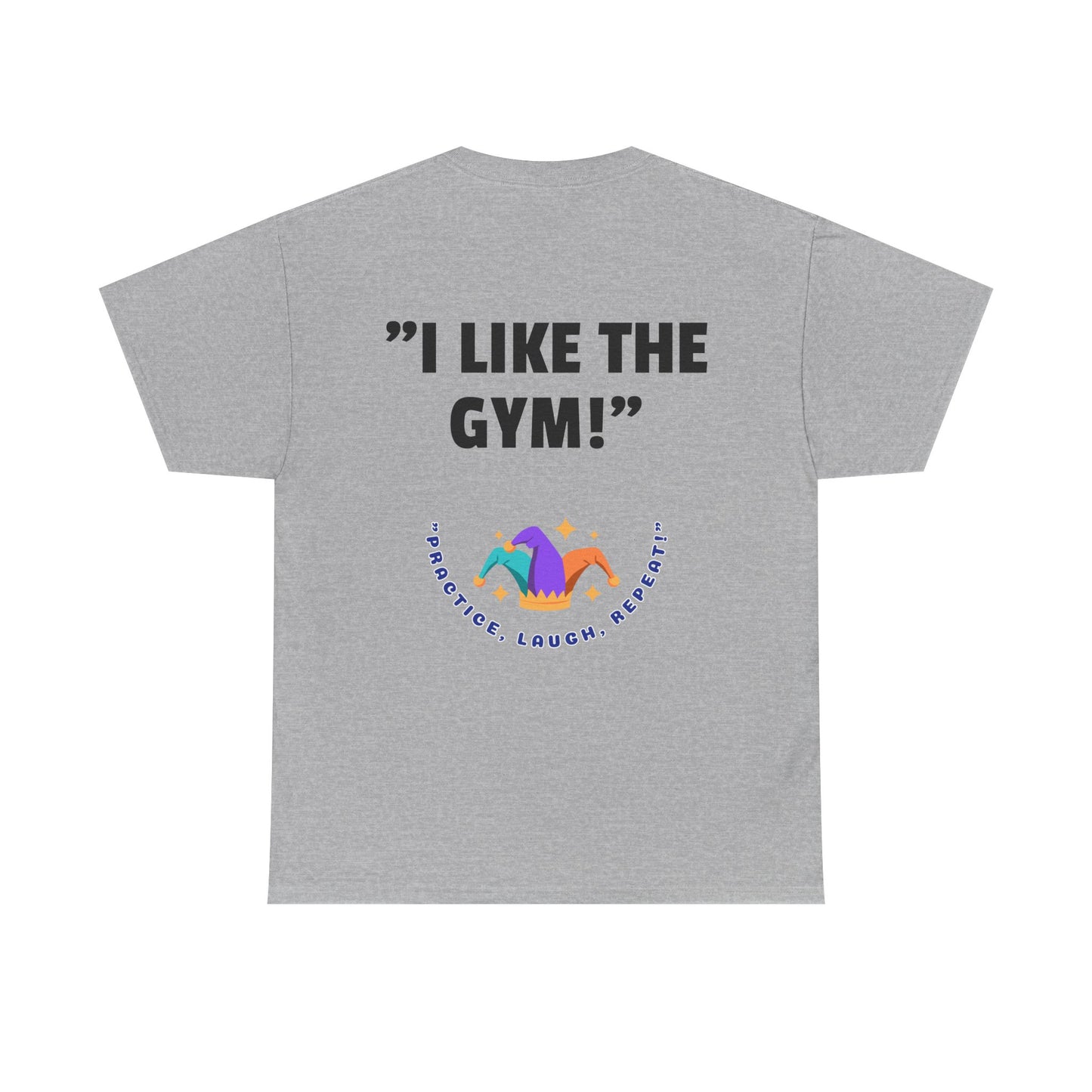 Funny Polyester Tee, Humorous Graphic T-Shirt, Joke Tee, Sarcastic Shirt, Laugh Tshirt - 'Practice, Laugh, Repeat'