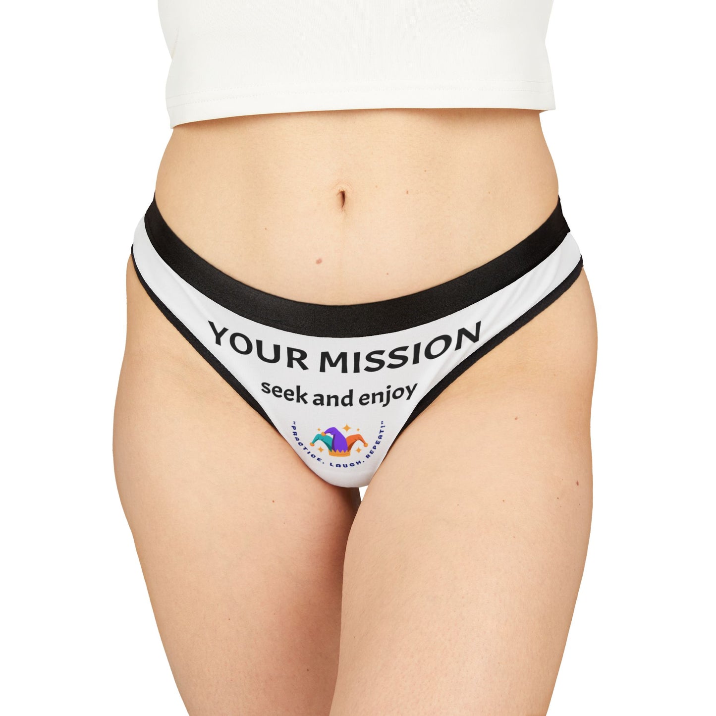 Your Mission Women's Thongs - Playful white Lingerie for Comfort and Confidence - 1