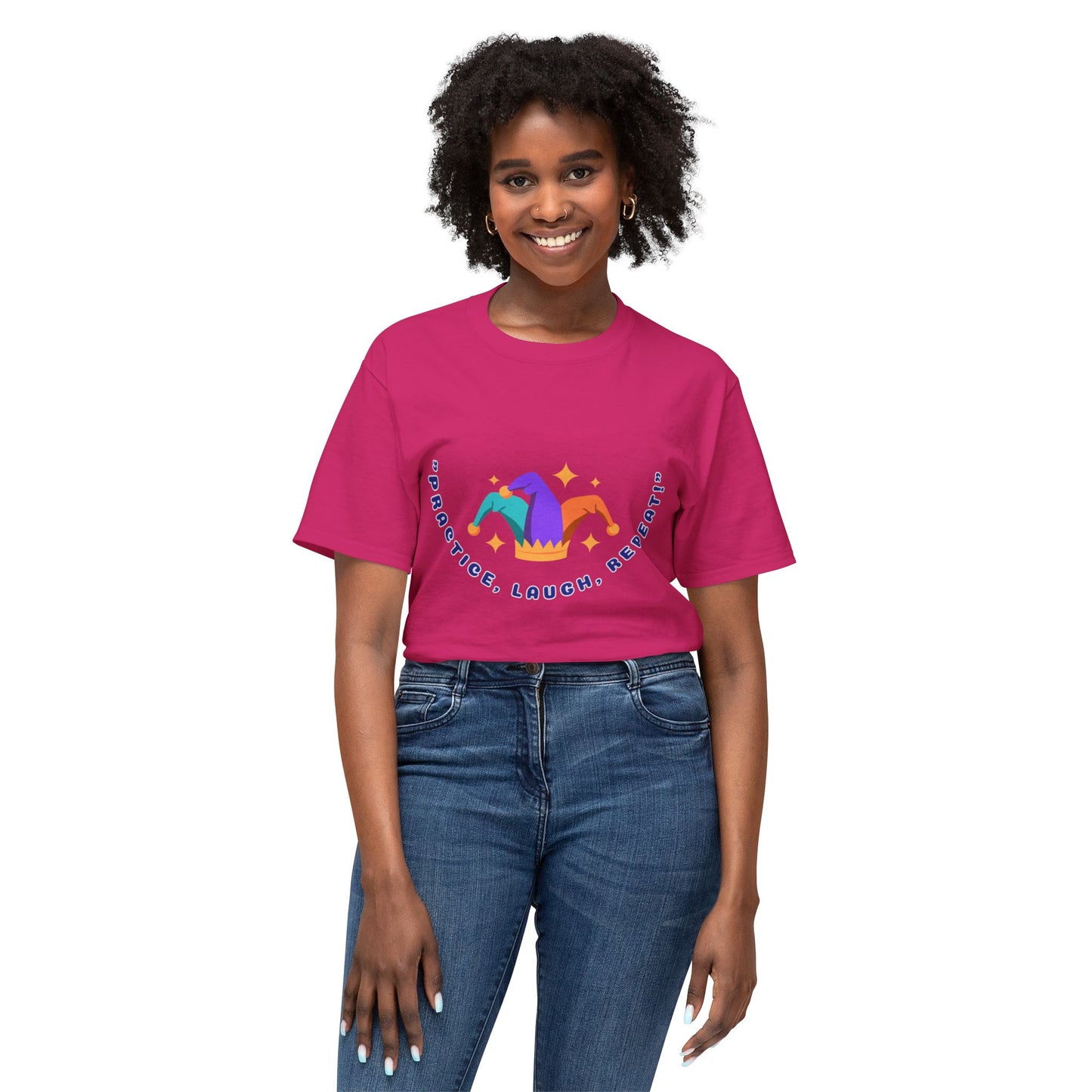 Unisex Motivational T-Shirt - "Smile! Repeat! Practice!" - 6