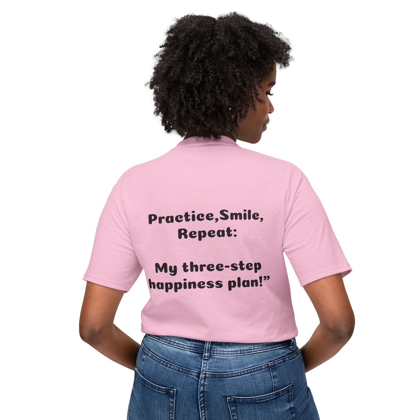 Unisex Motivational T-Shirt - "Smile! Repeat! Practice!" - 6