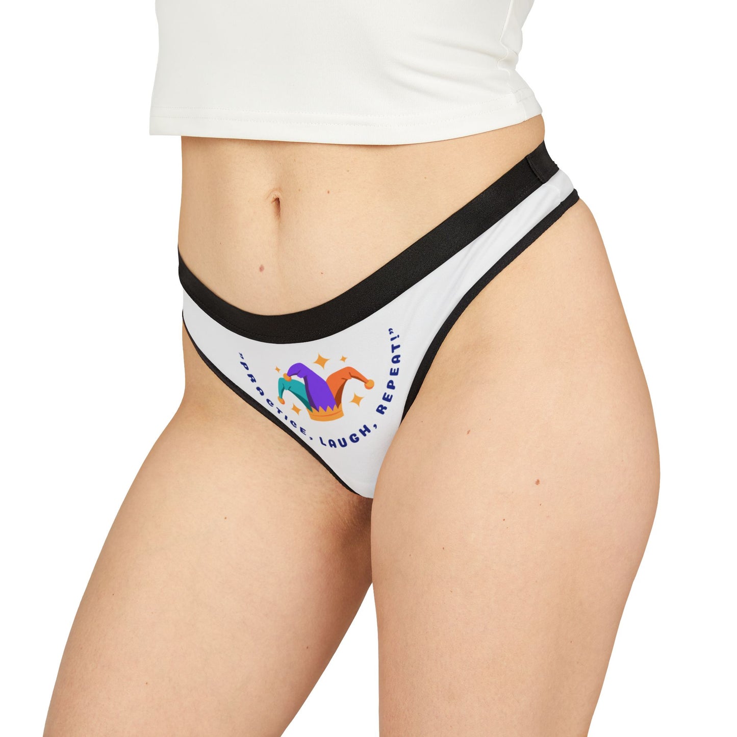 Practice, Laugh, Repeat Women's Thongs - Fun & Playful Loungewear