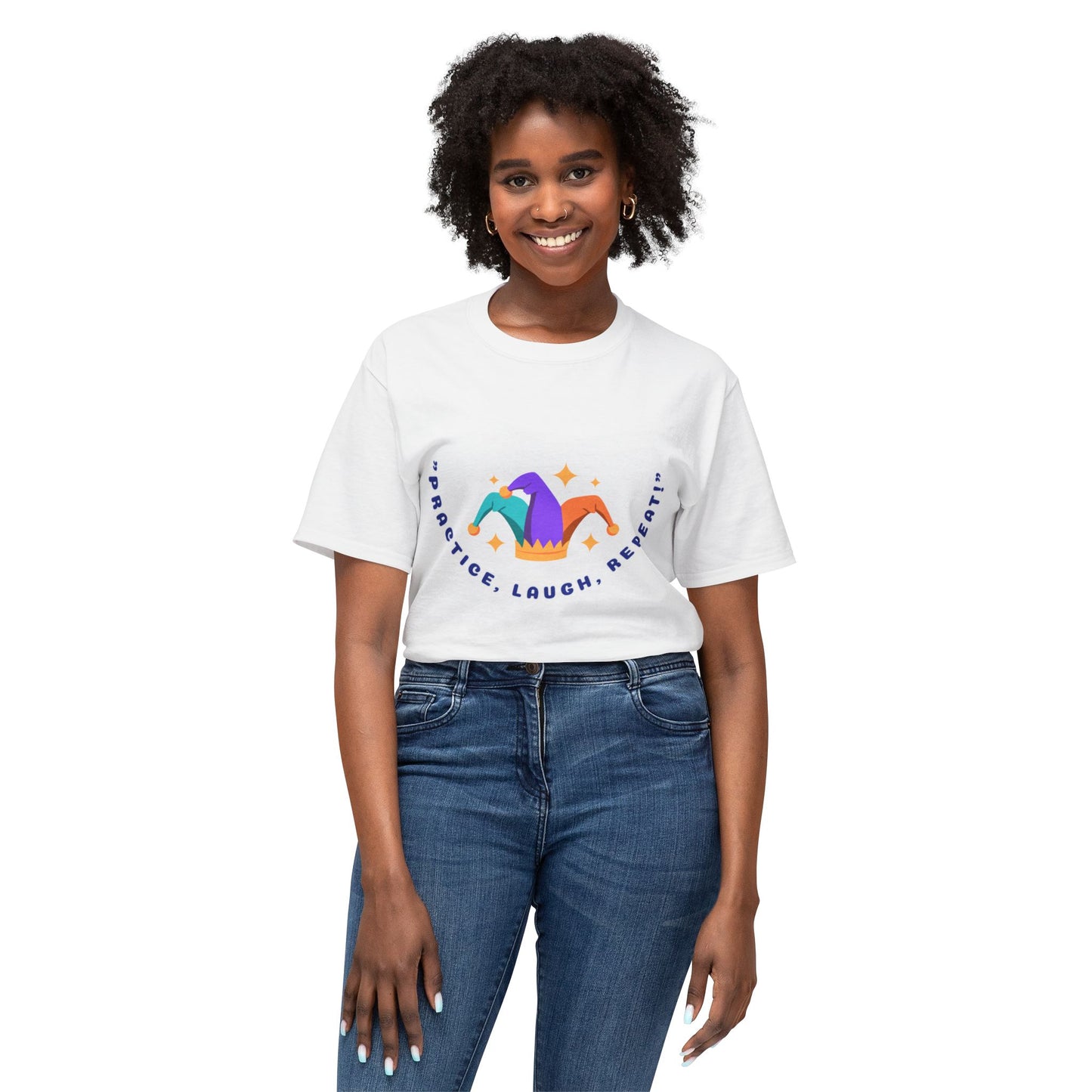 Unisex Motivational T-Shirt - "Smile! Repeat! Practice!" - 6