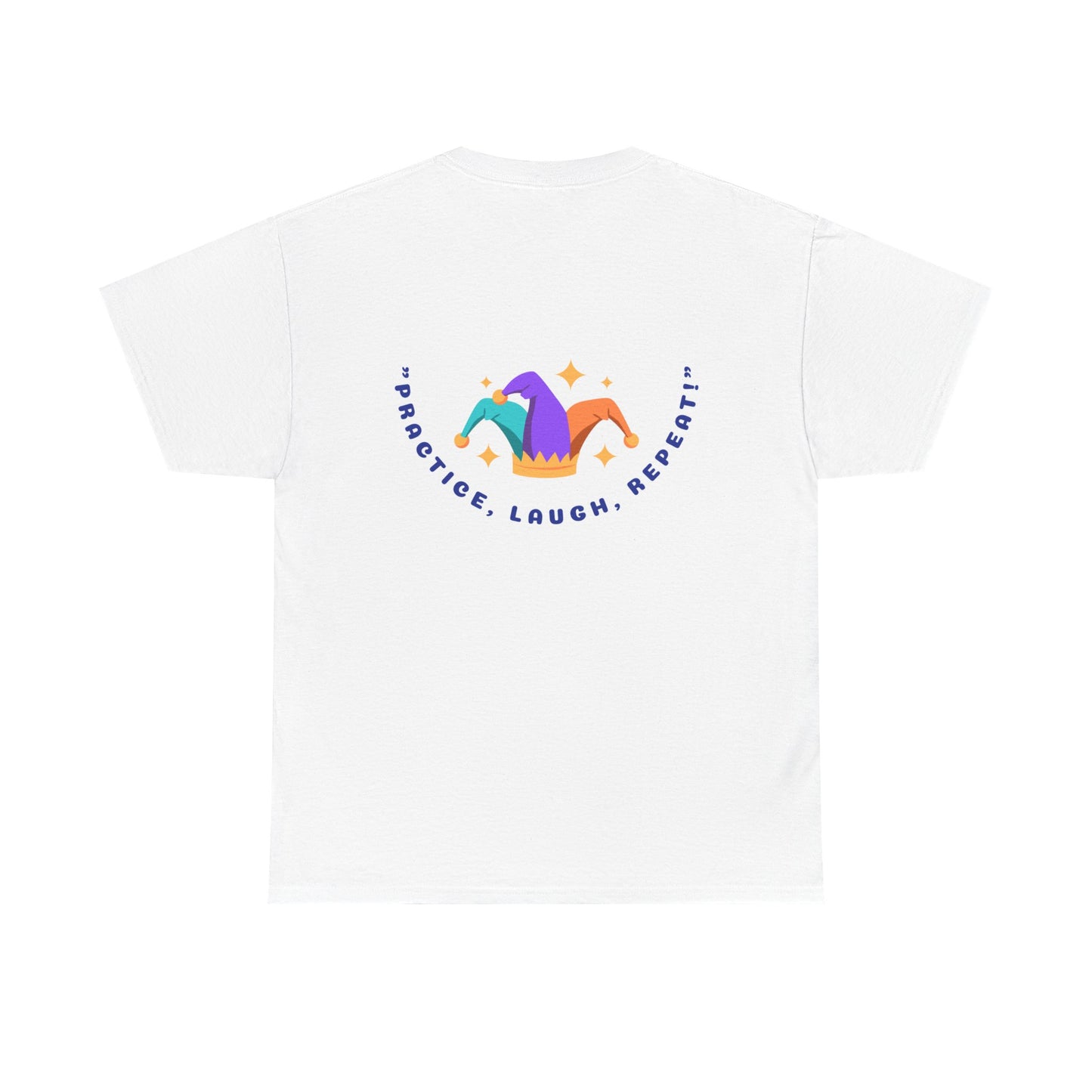 Playful Muscle Bull Unisex Heavy Cotton Tee - 'Practice, Laugh, Repeat'