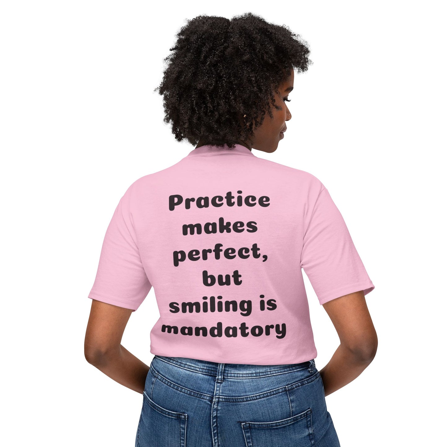 Unisex Motivational T-Shirt - "Smile! Repeat! Practice!" - 2
