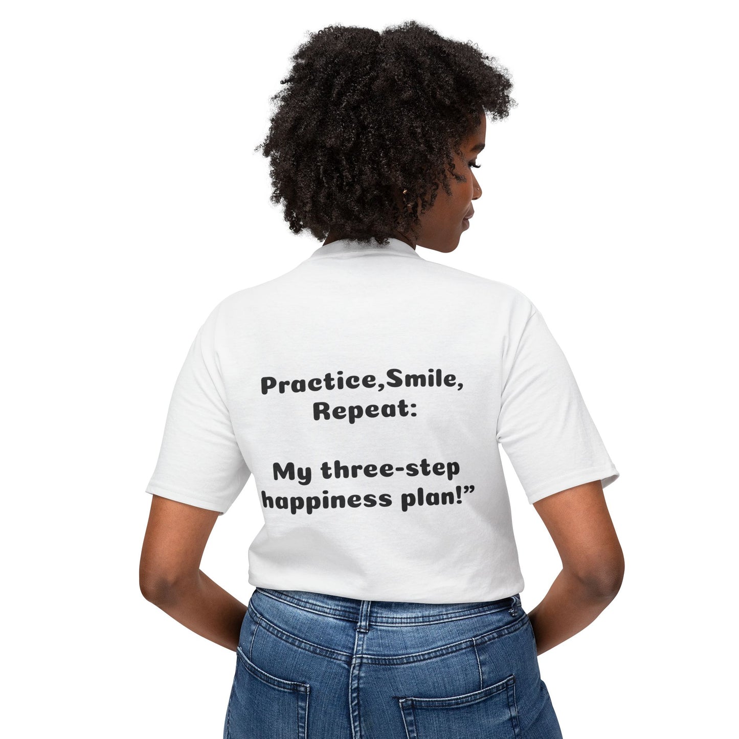 Unisex Motivational T-Shirt - "Smile! Repeat! Practice!" - 6