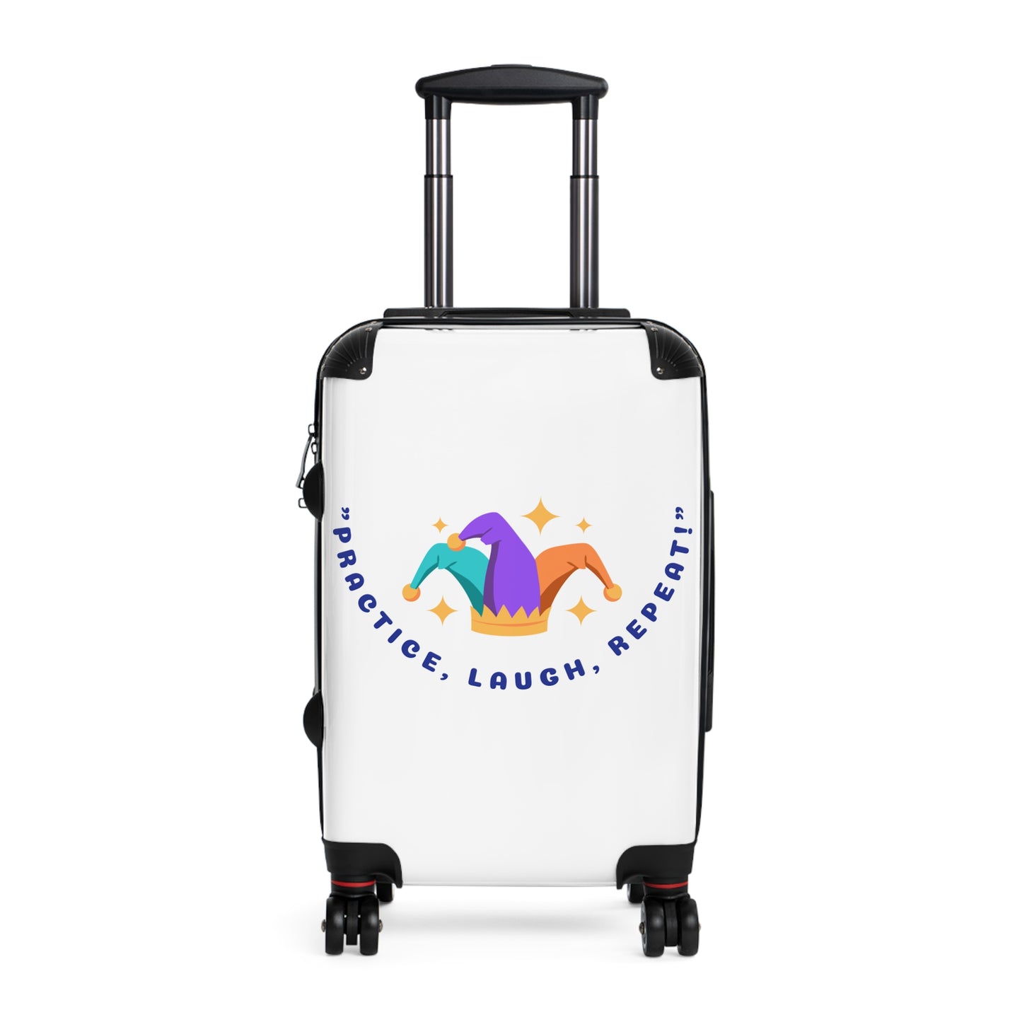 Playful Travel Suitcase - "Practice, Laugh, Repeat!" Design