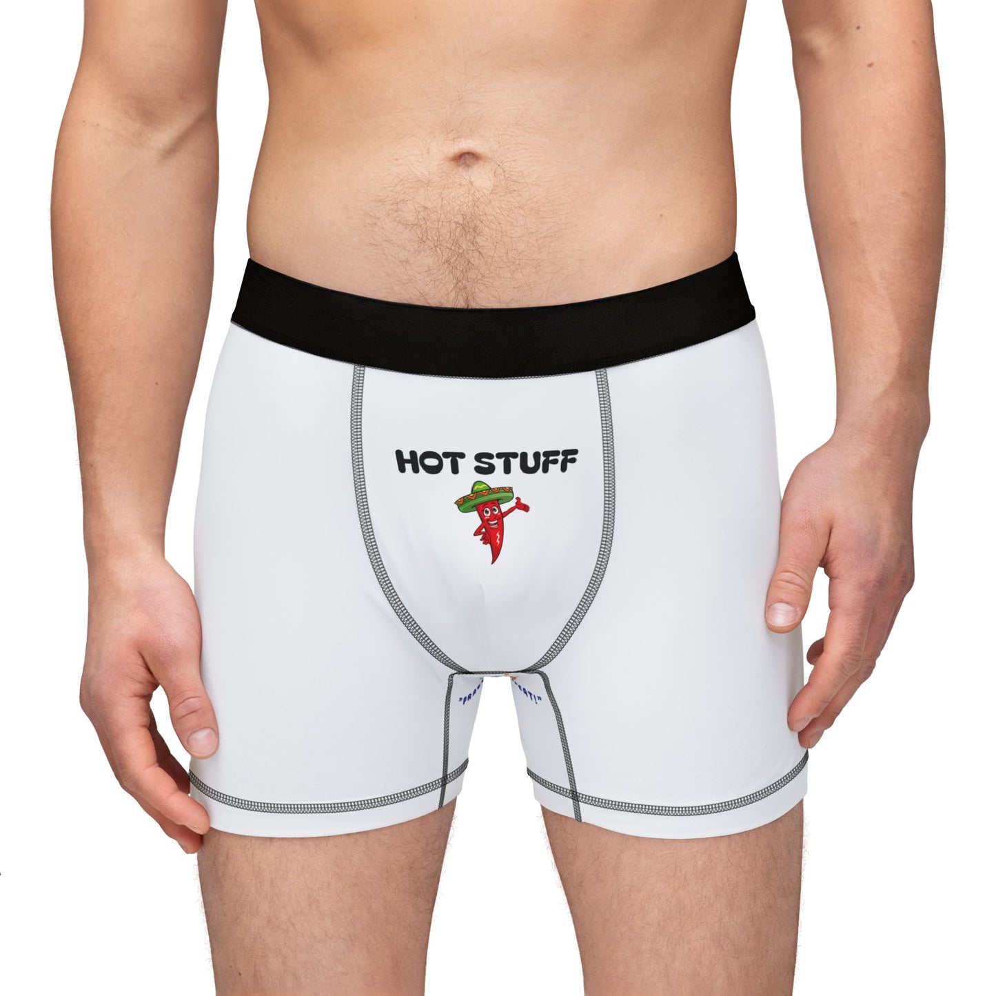 Funny Men's Boxers - "Hot stuff" Comfy Underwear for Everyday Wear