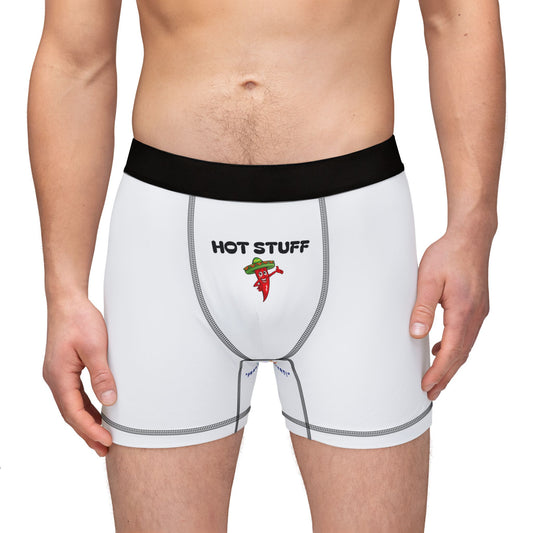 Funny Men's Boxers - "Hot stuff" Comfy Underwear for Everyday Wear