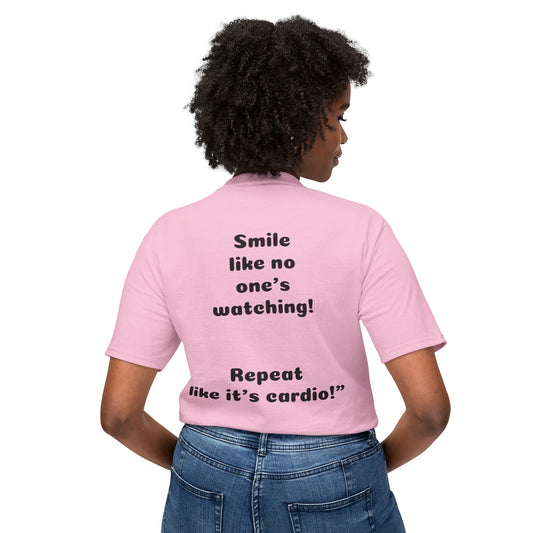 Unisex Motivational T-Shirt - "Smile! Repeat! Practice!" - 4
