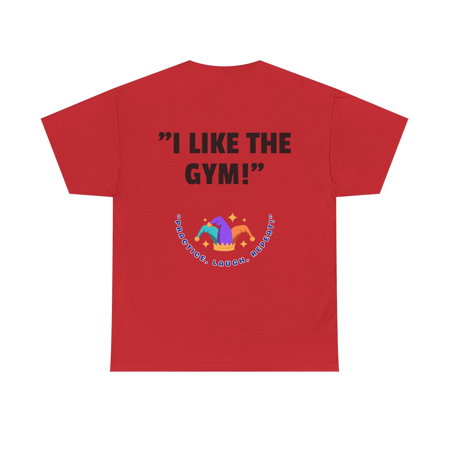 Funny Polyester Tee, Humorous Graphic T-Shirt, Joke Tee, Sarcastic Shirt, Laugh Tshirt - 'Practice, Laugh, Repeat'