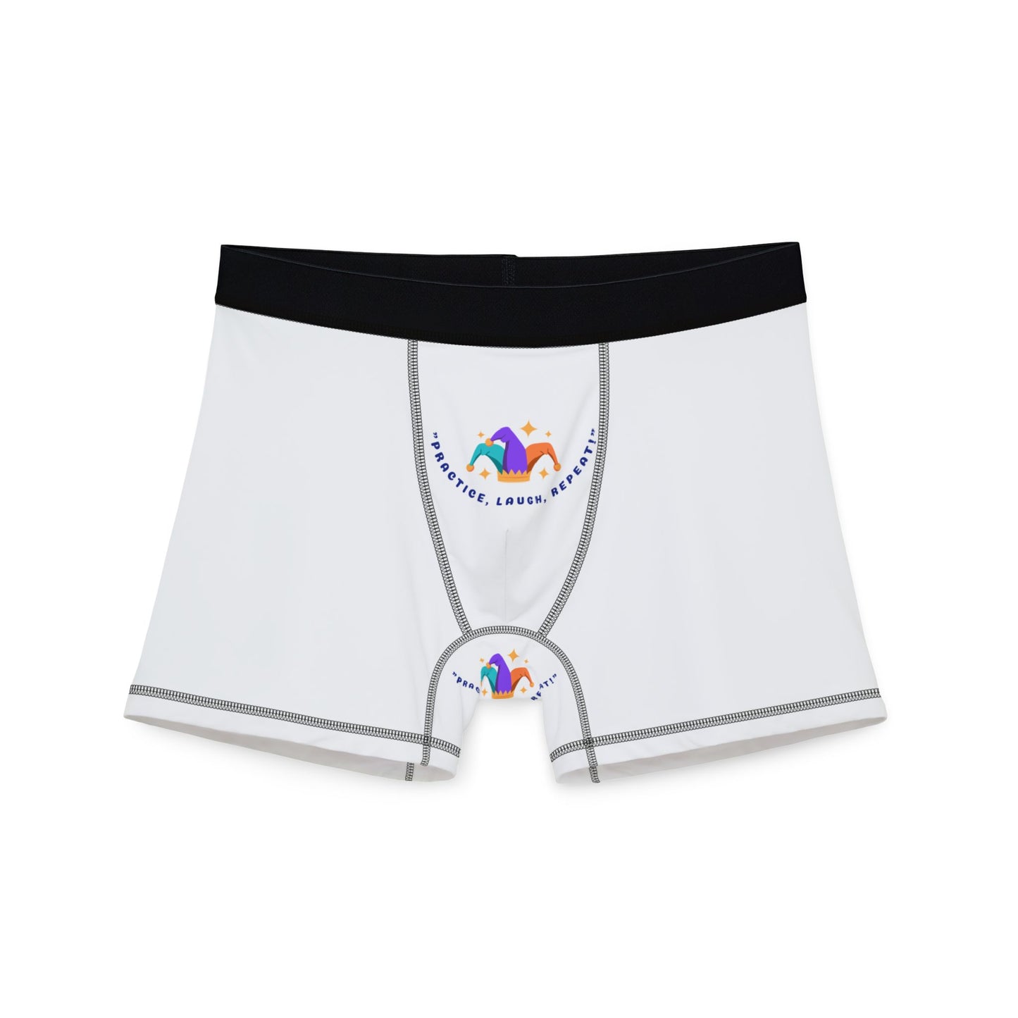 Funny Men's Boxers - "Practice, Laugh, Repeat" Comfy Underwear for Everyday Wear