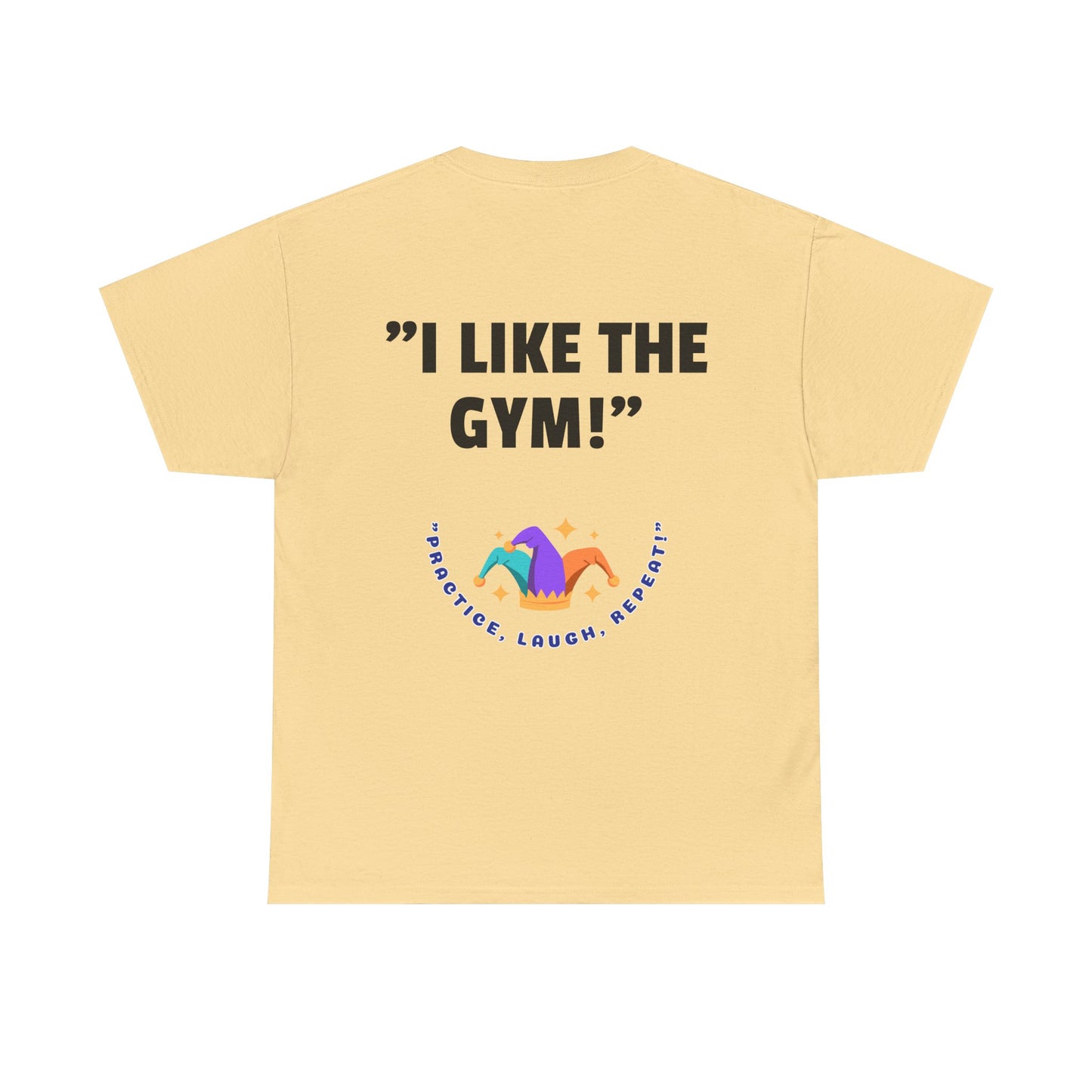 Funny Polyester Tee, Humorous Graphic T-Shirt, Joke Tee, Sarcastic Shirt, Laugh Tshirt - 'Practice, Laugh, Repeat'