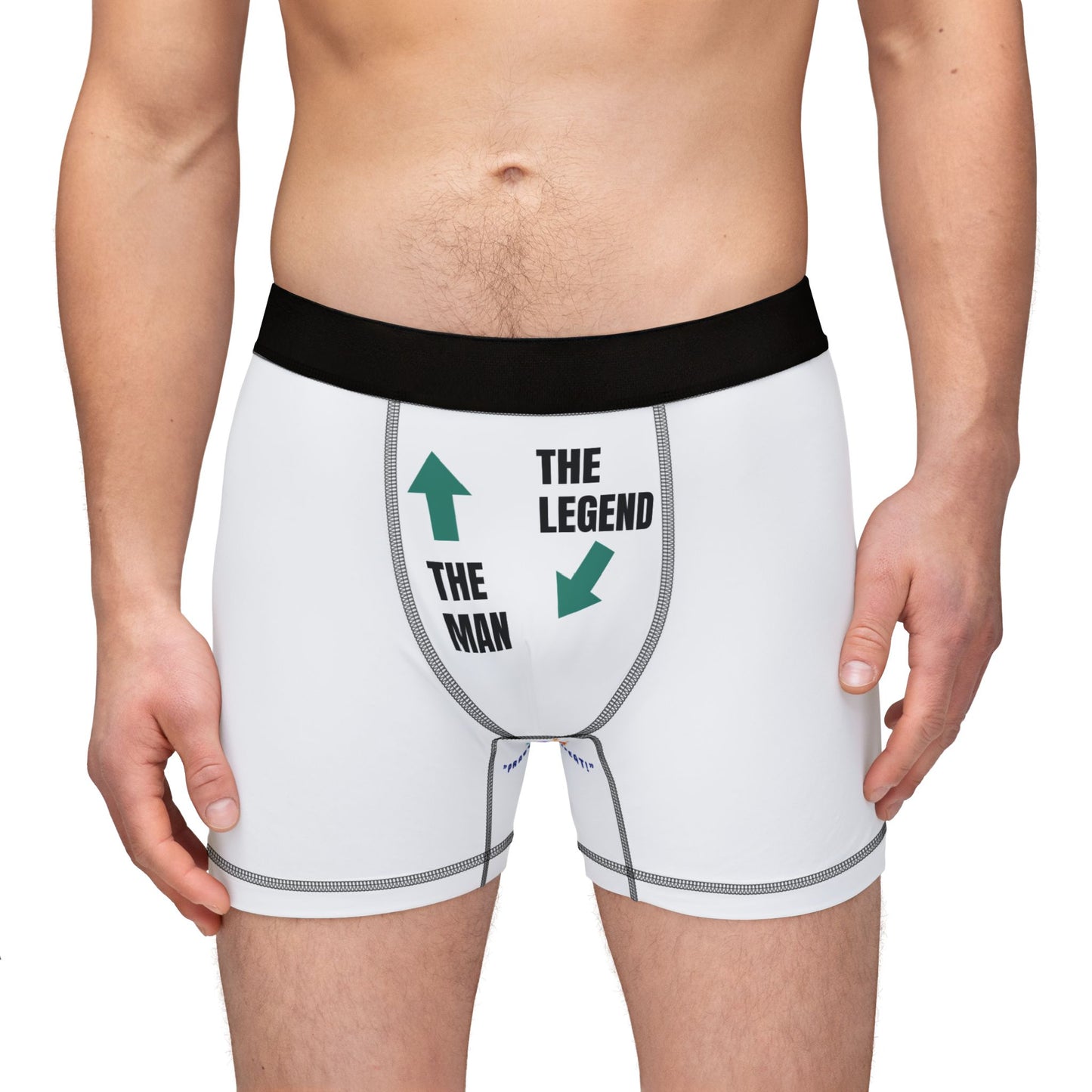 Funny Men's Boxers - "The man / the legend" Comfy Underwear for Everyday Wear