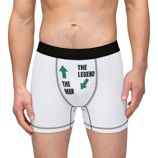 Funny Men's Boxers - "The man / the legend" Comfy Underwear for Everyday Wear