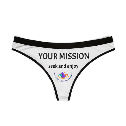 Your Mission Women's Thongs - Playful white Lingerie for Comfort and Confidence - 1