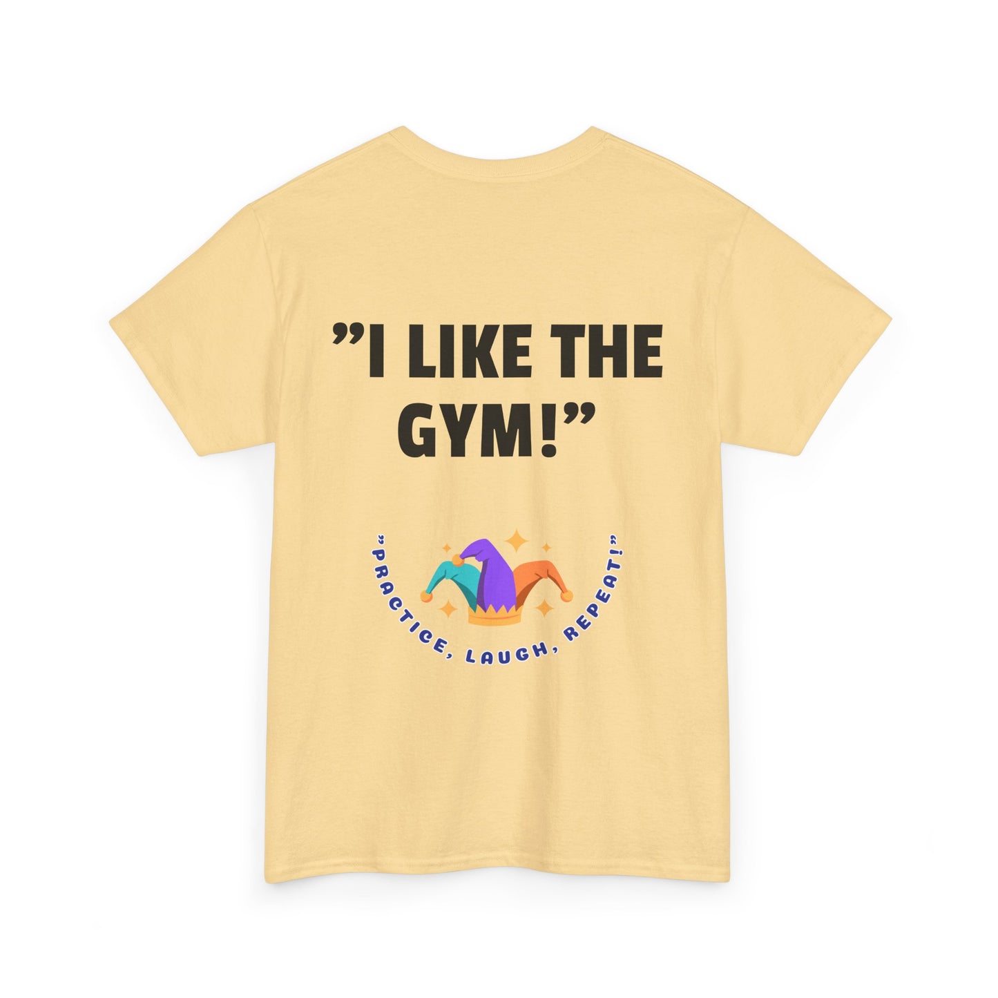Funny Polyester Tee, Humorous Graphic T-Shirt, Joke Tee, Sarcastic Shirt, Laugh Tshirt - 'Practice, Laugh, Repeat'