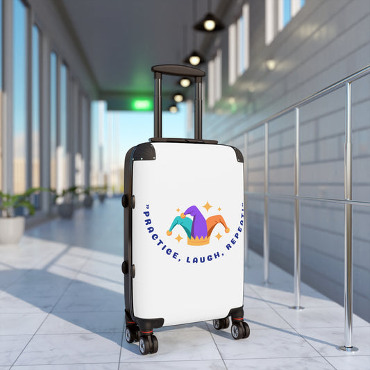 Playful Travel Suitcase - "Practice, Laugh, Repeat!" Design