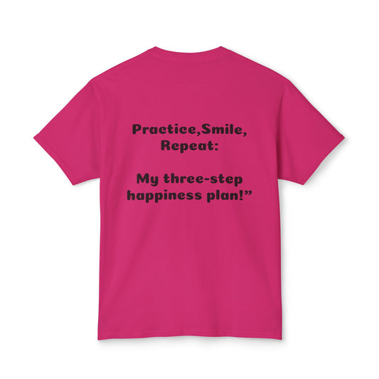 Unisex Motivational T-Shirt - "Smile! Repeat! Practice!" - 6