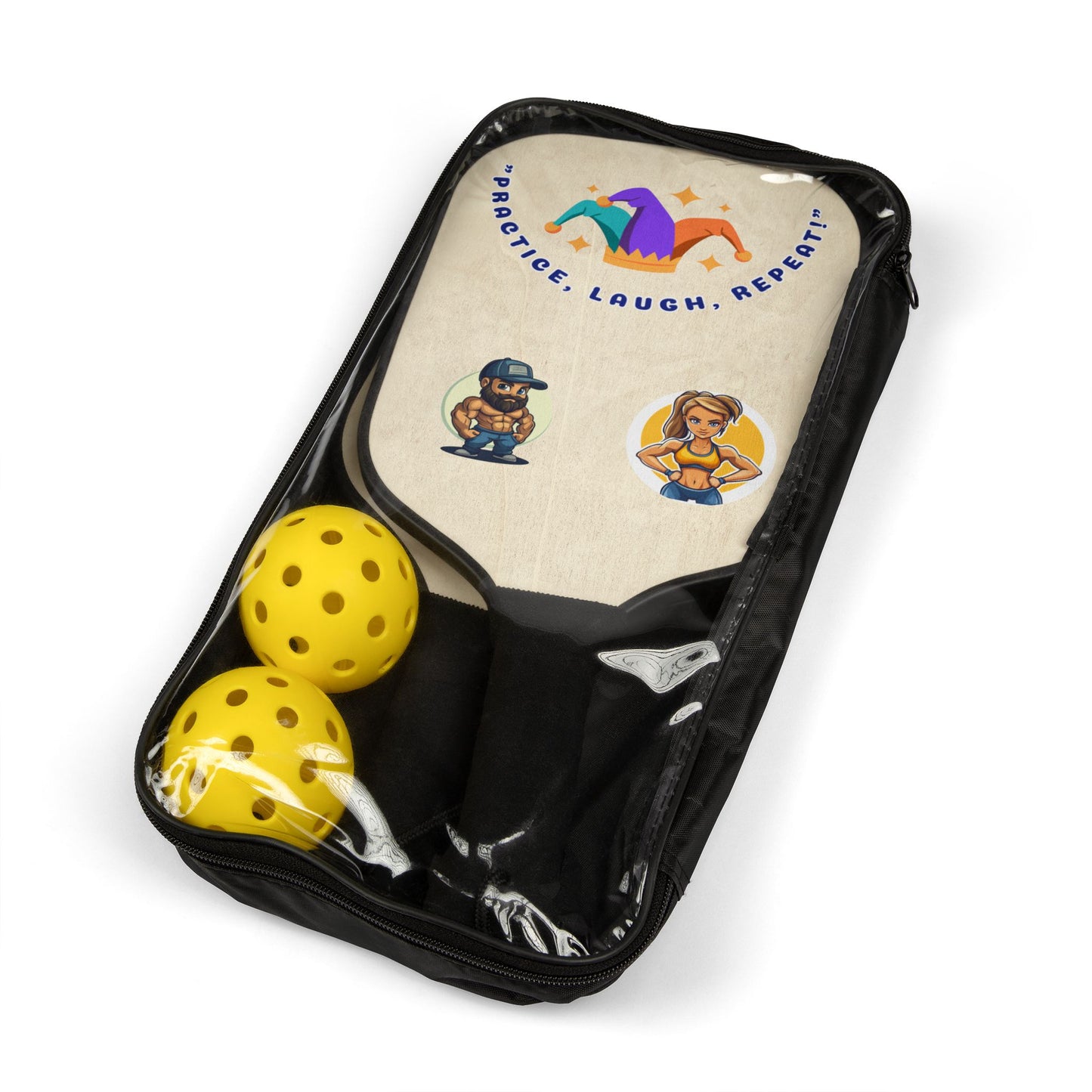 Pickleball Paddle Set - "Practice, Laugh, Repeat"