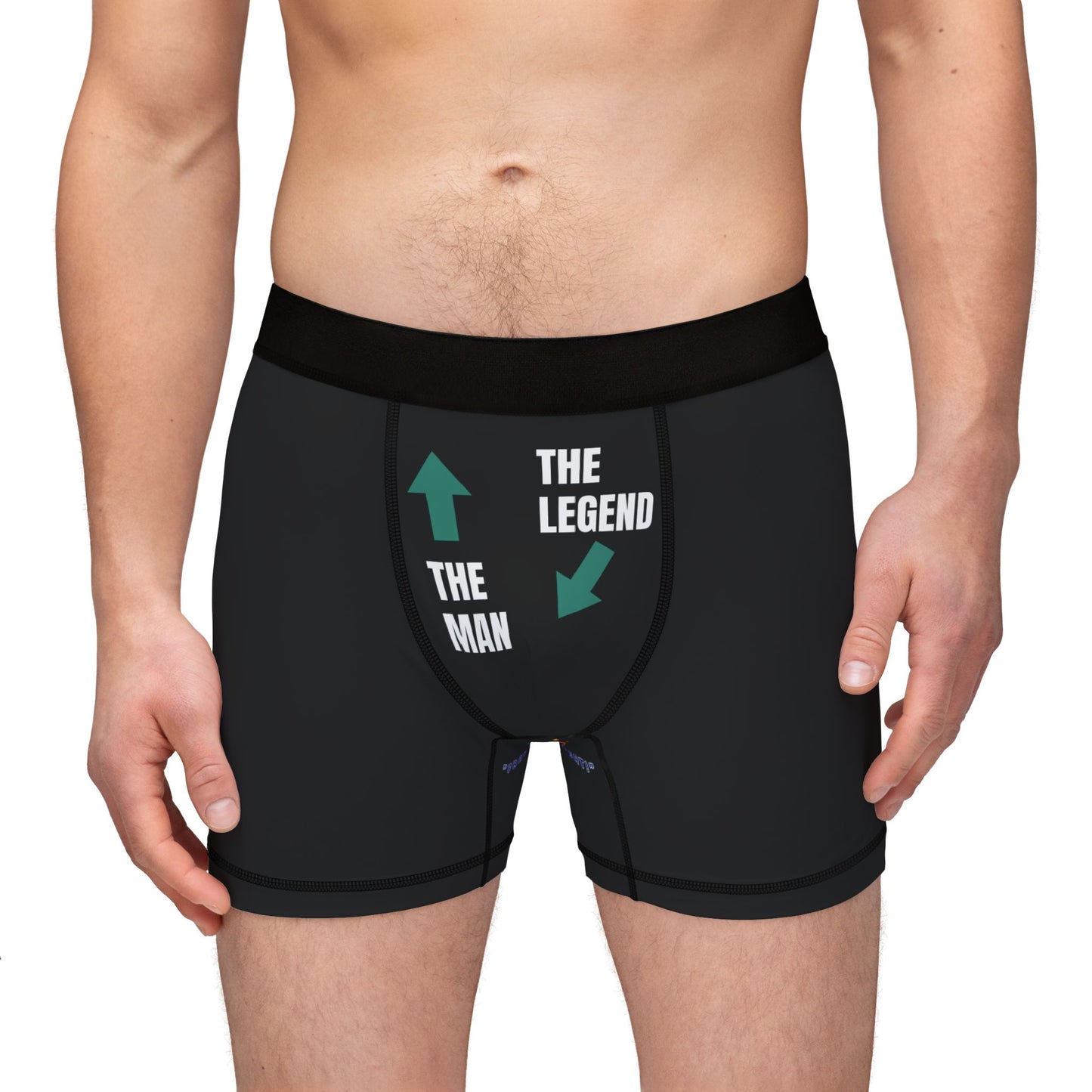 Funny Men's Boxers - "The man / the legend" Comfy Underwear for Everyday Wear - black