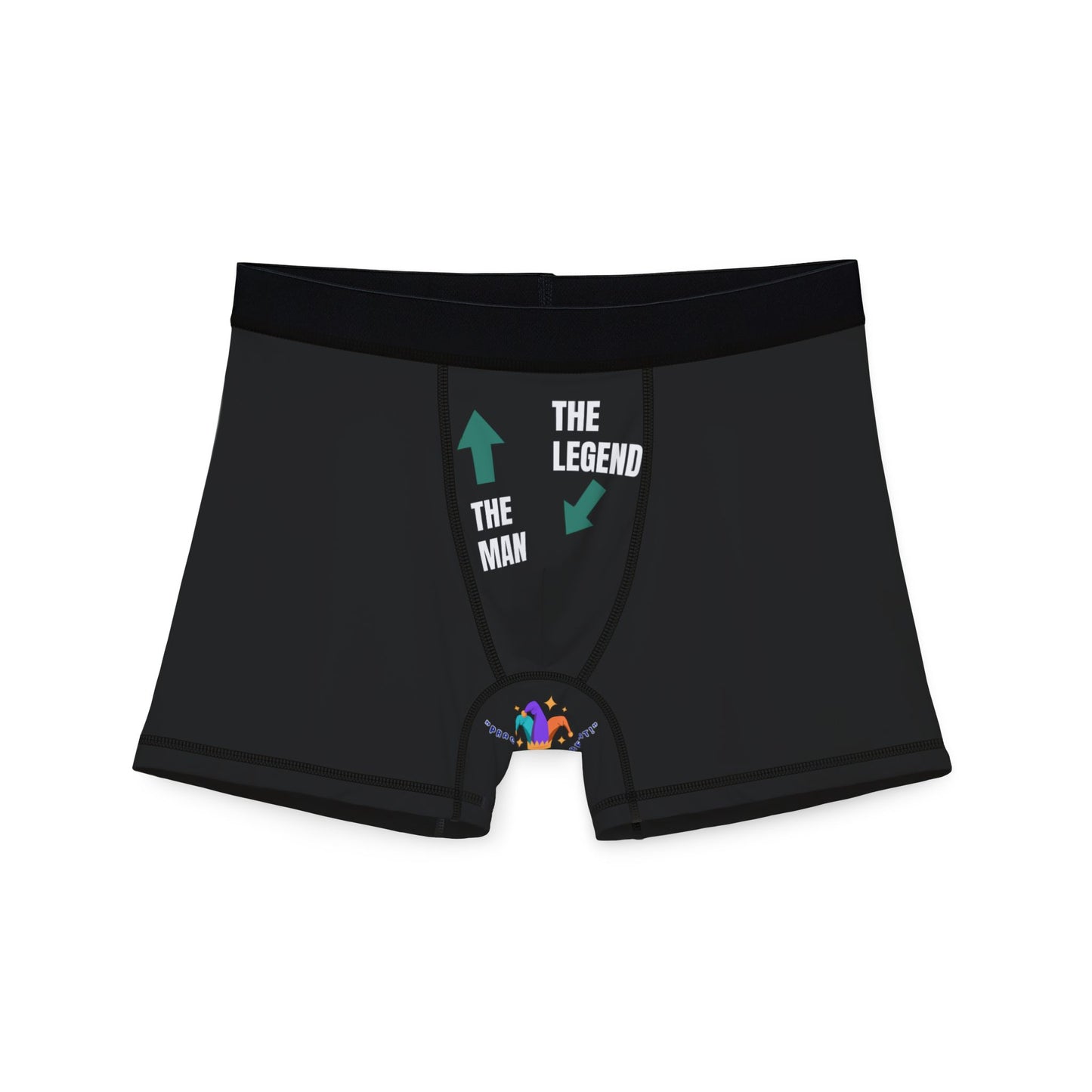 Funny Men's Boxers - "The man / the legend" Comfy Underwear for Everyday Wear - black